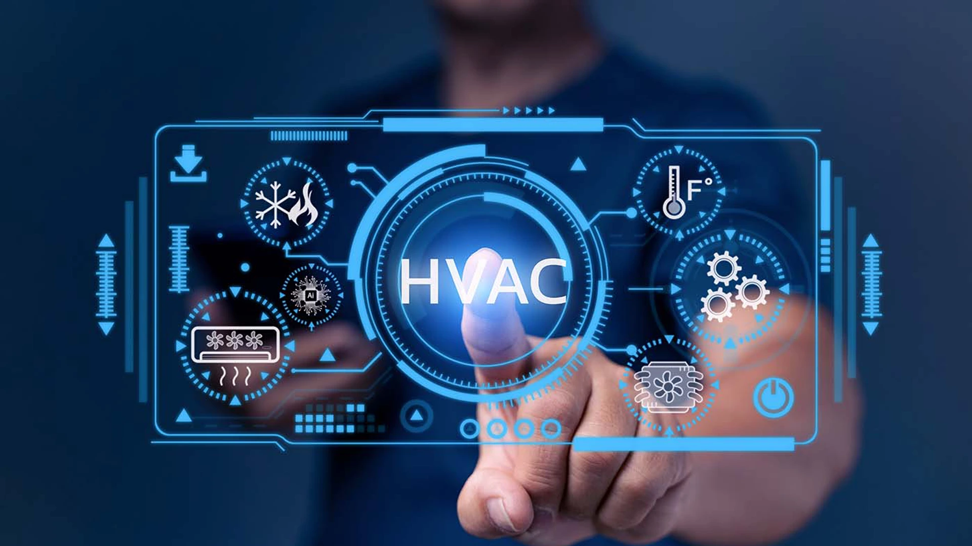 AI-created illustration of a connected HVAC control interface